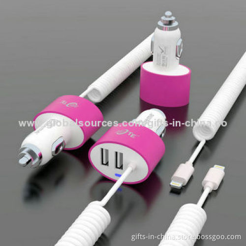 Car Chargers with 5V/2.0A Output, Lightweight, Smart and Convenient to Use